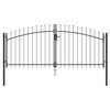 vidaXL Porte Double WOERDEN 299,5 x 174,5 cm Acier Gris Verrouillable
