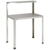 vidaXL Table de rempotage 80 x 50 x 104 cm Acier inoxydable Argent&eacute;