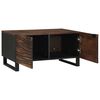 vidaXL Table basse Marron et Noir 80 x 50 x 40 cm Bois d'acacia massif