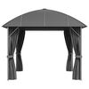 vidaXL Tonnelle avec parois lat&eacute;rales et toit arqu&eacute; 3x4 m Anthracite