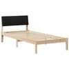 vidaXL Cadre de lit Marron et noir 100 x 200 cm Bois massif en pin