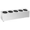 vidaXL Porte-couverts 5 grilles Rectangulaire Acier inoxydable