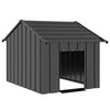 vidaXL Niche pour chien avec toit noir 83x130x85 cm acier galvanis&eacute;
