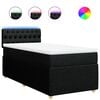 vidaXL Sommier &agrave; lattes de lit avec matelas Noir 100x200 cm Tissu