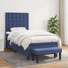 vidaXL Sommier &agrave; lattes de lit avec matelas Bleu 80x200 cm Tissu