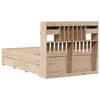 vidaXL Lit biblioth&egrave;que sans matelas 135x190 cm bois de pin massif