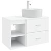 vidaXL Ensemble de mobilier de salle de bain 2 pc Blanc