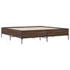 vidaXL Cadre de lit sans matelas chêne marron 200x200 cm