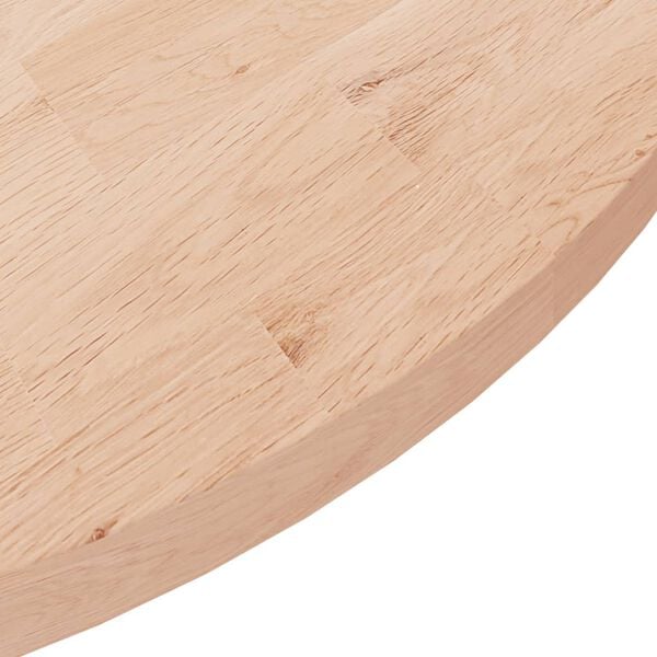 vidaXL Dessus de table rond Ø90x2,5 cm Bois de chêne massif non traité