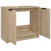 vidaXL Armoire salle de bain Ch&ecirc;ne sonoma 64,5x33,5x59 cm