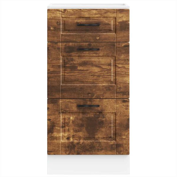 vidaXL Armoire de cuisine Porto chêne fumé bois d'ingénierie