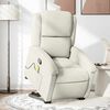vidaXL Fauteuil de massage inclinable Cr&egrave;me Velours