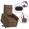 vidaXL Fauteuil inclinable &eacute;lectrique marron tissu