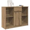 vidaXL Buffet avec tiroir ch&ecirc;ne artisanal 101x35x76 cm bois ing&eacute;nierie