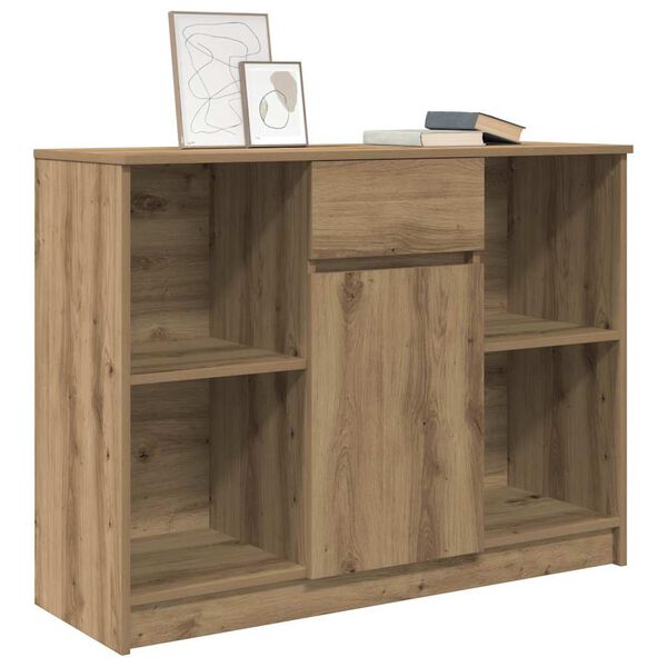 vidaXL Buffet avec tiroir ch&ecirc;ne artisanal 101x35x76 cm bois ing&eacute;nierie