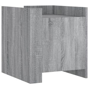 vidaXL Table de chevet sonoma gris 45x50x50 cm bois d'ing&eacute;nierie