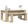 vidaXL Ensemble de tables basses 2 pcs Ch&ecirc;ne Sonoma Bois d'ing&eacute;nierie