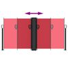 vidaXL Auvent lat&eacute;ral r&eacute;tractable rouge 120x1200 cm