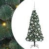 vidaXL Arbre de No&euml;l artificiel pr&eacute;-&eacute;clair&eacute; avec ensemble de boules