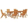 vidaXL Ensemble de salle &agrave; manger pour jardin 7 pcs Marron