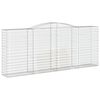 vidaXL Paniers à gabions arqués 4 pcs 400x50x160/180 cm fer galvanisé