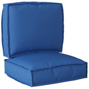 vidaXL Set de coussins de palette 2 pcs Bleu royal Tissu Oxford