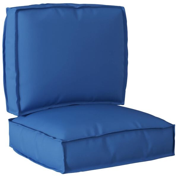 vidaXL Set de coussins de palette 2 pcs Bleu royal Tissu Oxford