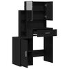 vidaXL Coiffeuse Ch&ecirc;ne noir 80 x 35 x 132 cm Bois d'ing&eacute;nierie