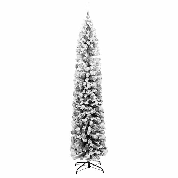vidaXL Sapin de Noël artificiel Vert 240 cm PVC et acier et plastique