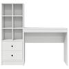 vidaXL Bureau avec tiroir 2 pcs Blanc
