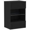 vidaXL Ensemble meuble TV 40 x 30 x 60,5 cm Noir Bois d'ing&eacute;nierie