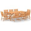 vidaXL Ensemble &agrave; manger de jardin 9 pcs Bois d'acacia solide
