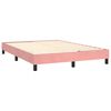 vidaXL Sommier &agrave; lattes de lit avec matelas Rose 140x190 cm Velours
