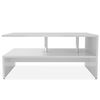 vidaXL Table basse Bois d'ingénierie 90x59x42 cm Blanc