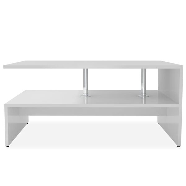 vidaXL Table basse Bois d'ingénierie 90x59x42 cm Blanc