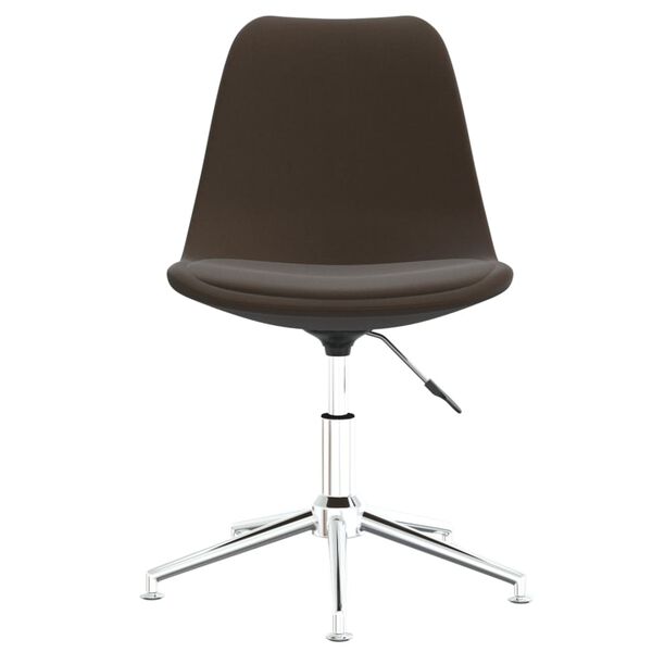 vidaXL Chaise pivotante de bureau Marron fonc&eacute; Tissu