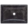 vidaXL Lavabo Noir 50x35x10 cm Marbre