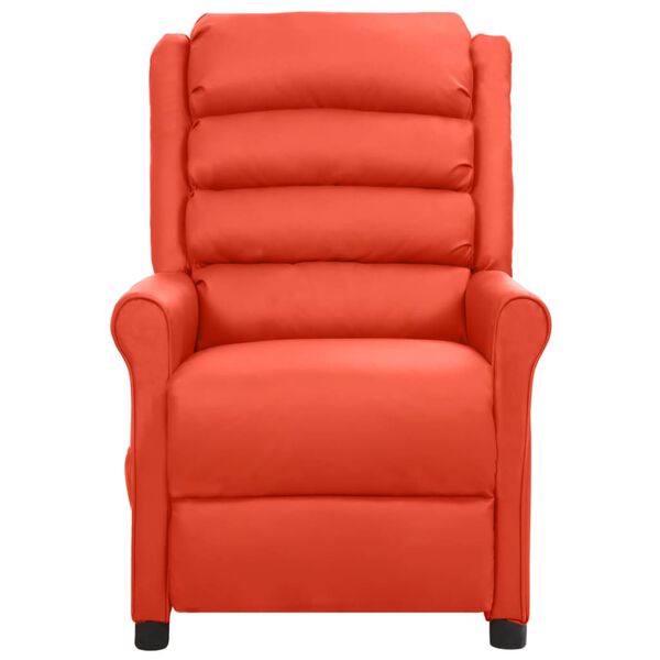 vidaXL Fauteuil de massage électrique Rouge Similicuir