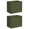 vidaXL Cache-pot de jardin 2 pc Vert olive 50 x 40 x 50 cm