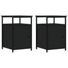 vidaXL Tables de chevet 2 pcs noir 40x42x60 cm bois d'ing&eacute;nierie
