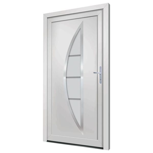 vidaXL Porte d'entr&eacute;e Blanc 98x200 cm PVC