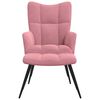 vidaXL Chaise de relaxation avec tabouret Rose Velours