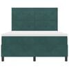 vidaXL Lit &agrave; ressorts avec matelas Vert fonc&eacute; 140 x 200 cm tissu