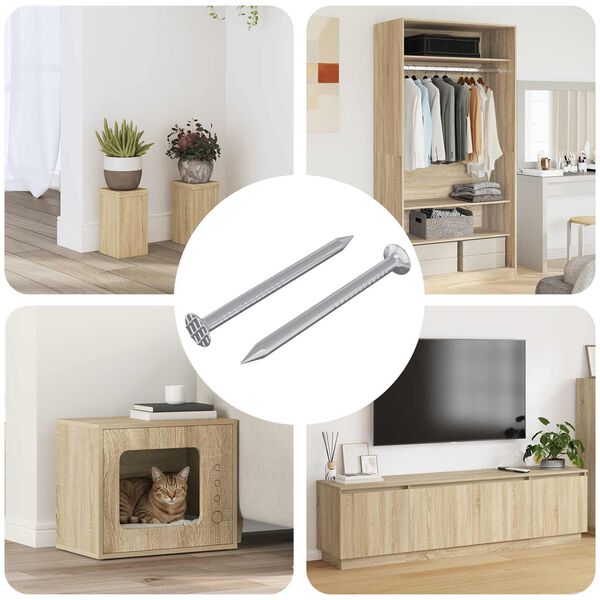 vidaXL Vis confirmat 2 pcs Argent&eacute; &Oslash;5 x 40 mm M&eacute;tал