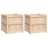 vidaXL Jardini&egrave;res 2 pcs bois de pin massif
