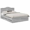 vidaXL Cadre de lit Sonoma gris 140 x 200 cm Bois Ing&eacute;nierie