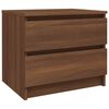 vidaXL Tables de chevet 2pcs Ch&ecirc;ne marron 50x39x43,5cm Bois ing&eacute;nierie