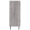 vidaXL Buffet Sonoma gris 34,5x34x90 cm Bois d'ing&eacute;nierie
