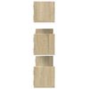 vidaXL Étagères murales 3pcs chêne sonoma 80x18x18cm bois d'ingénierie