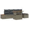 vidaXL Ensemble de canap&eacute; de jardin 6 pc Gris polyrotin
